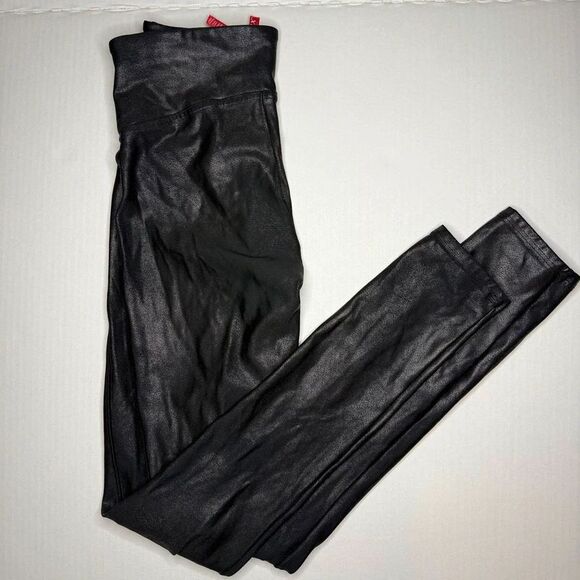 Pants - Spanx Women's Faux Leather Leggings - Size XS Petite (XSP)